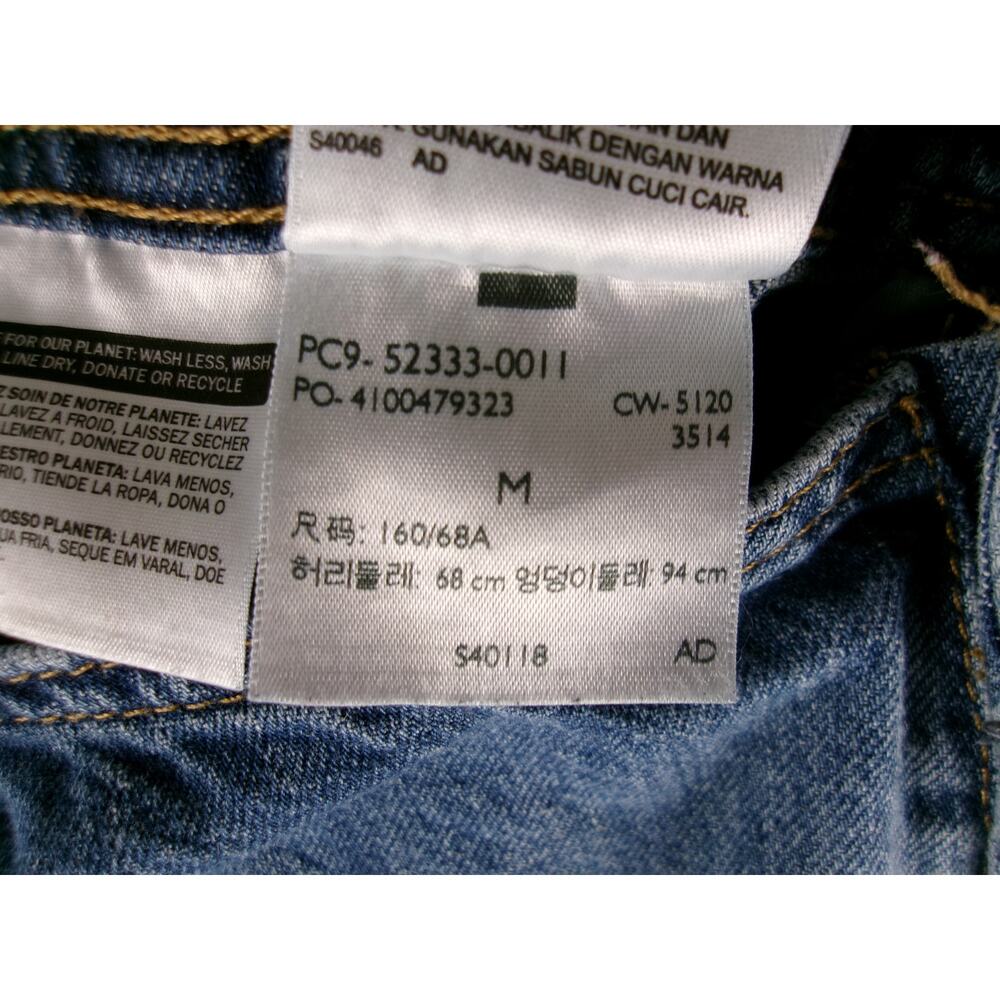 Levi’s Denim Shortalls Womens Medium Blue Bib Overall Shorts M - Picture 8 of 8